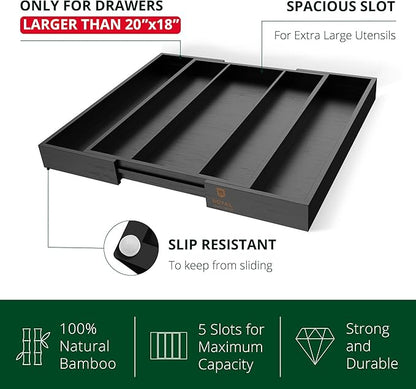 ROYAL CRAFT WOOD Luxury Bamboo Kitchen Drawer Organizer - Image 5