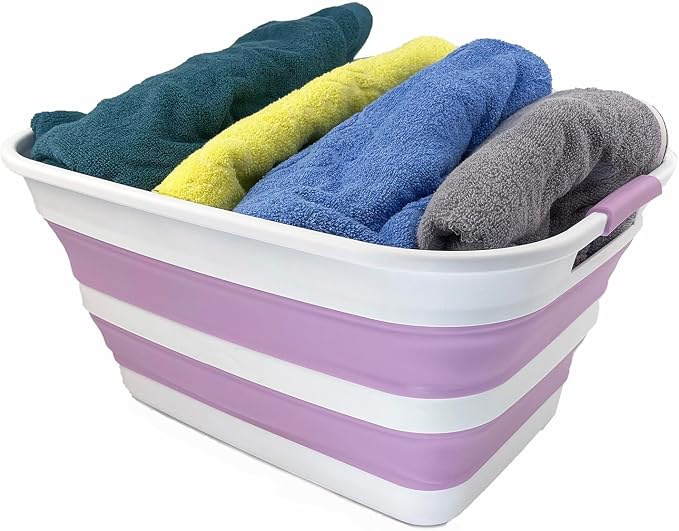 SAMMART 27L Collapsible Plastic Laundry Basket - Image 4