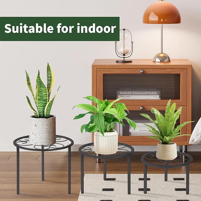 5 Pack Metal Plant Stands, Heavy Duty Potted Holder - Image 8