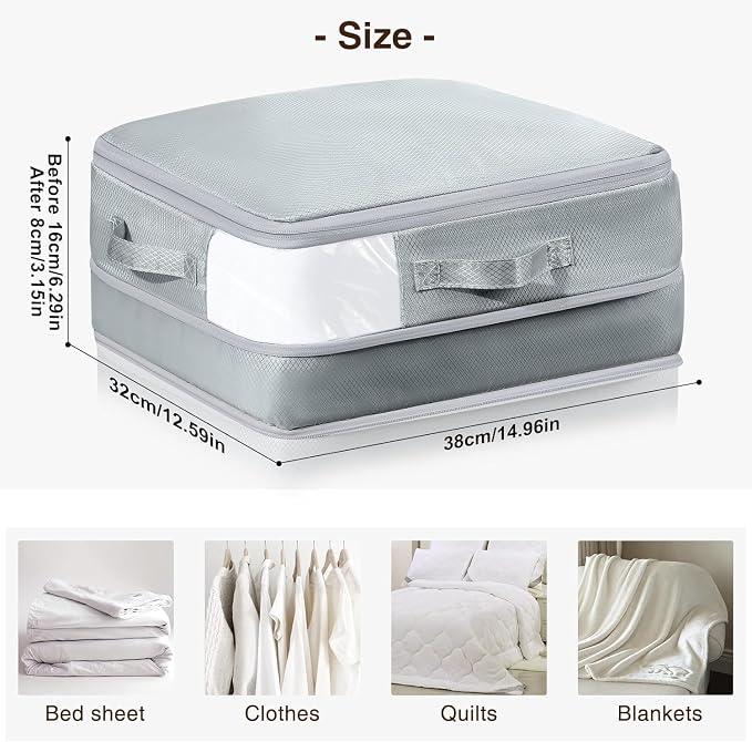 DIMJ Clothes Storage Bag 6 Pack, 19L Compression Storage Bags - Image 2