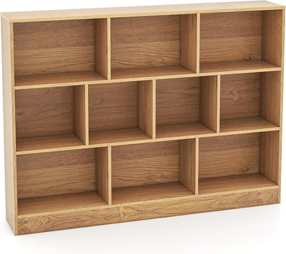 Giantex 10 Cube Bookcase, 4-Tier Freestanding Bookshelf w/ 10 Open Compartments - Image 9