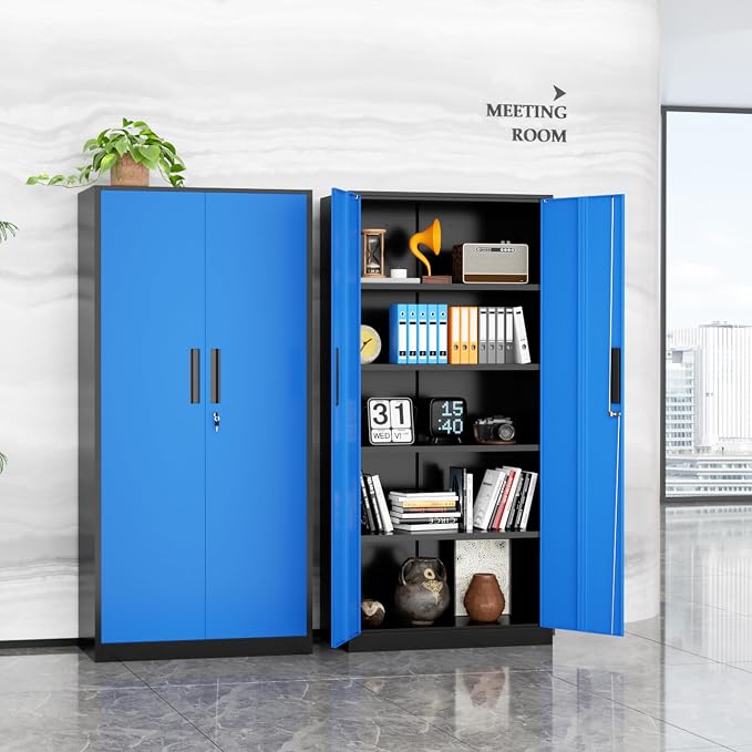 INTERGREAT Metal Storage Cabinet, Tall Metal Cabinet - Image 8
