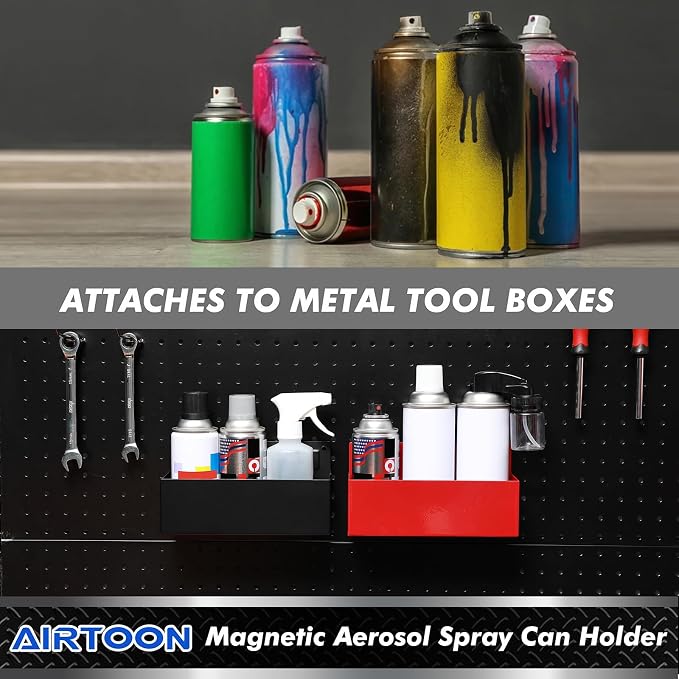 AIRTOON 2PCS Magnetic Aerosol Spray Can Holder, Magnetic Bottle Holder - Image 4