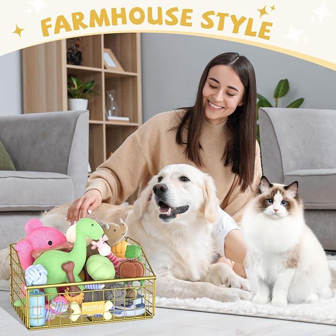 Kaiferty Indestructible Dog Toy basket, Small Toy Box - Image 6