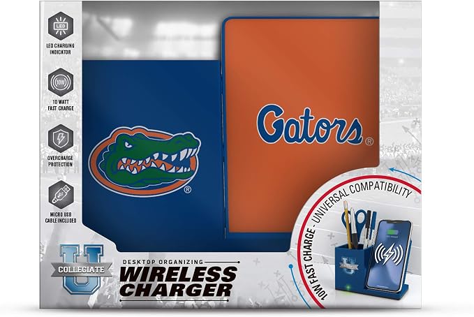 SOAR NCAA Unisex Cell Phone Wireless Charging Stand and Desktop Organizer - Image 3