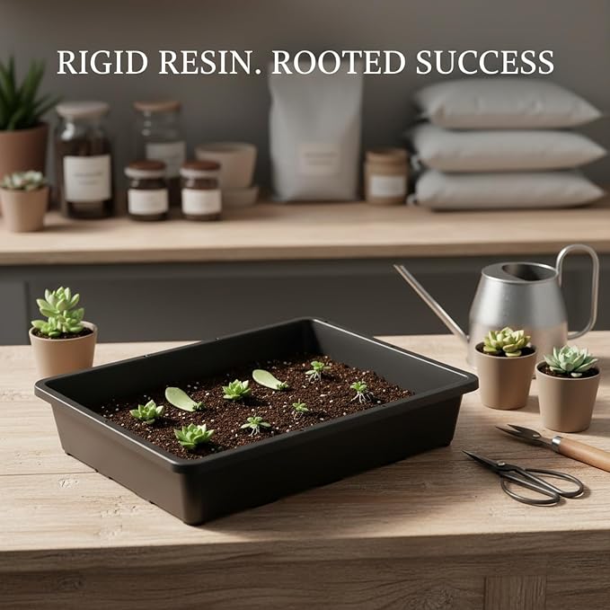 Durable Resin Seedling Tray for Indoor Plant Propagation, Sturdy Germination - Image 3