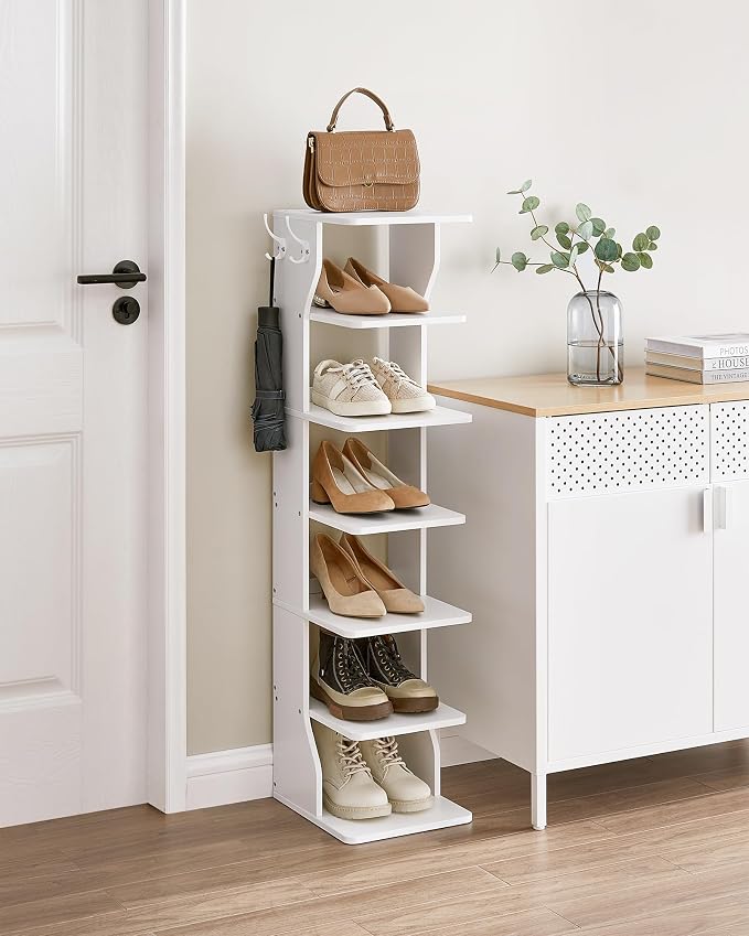 VASAGLE 7-Tier Vertical Shoe Rack, Narrow Shoe Storage Organizer - Image 2