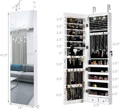 Giantex Wall Door Mounted Jewelry Armoire Cabinet - Image 7