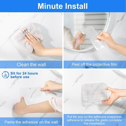 Diesisa Wall Mount Organizer, No Drilling Hang Adhesive Shelf, - Image 6