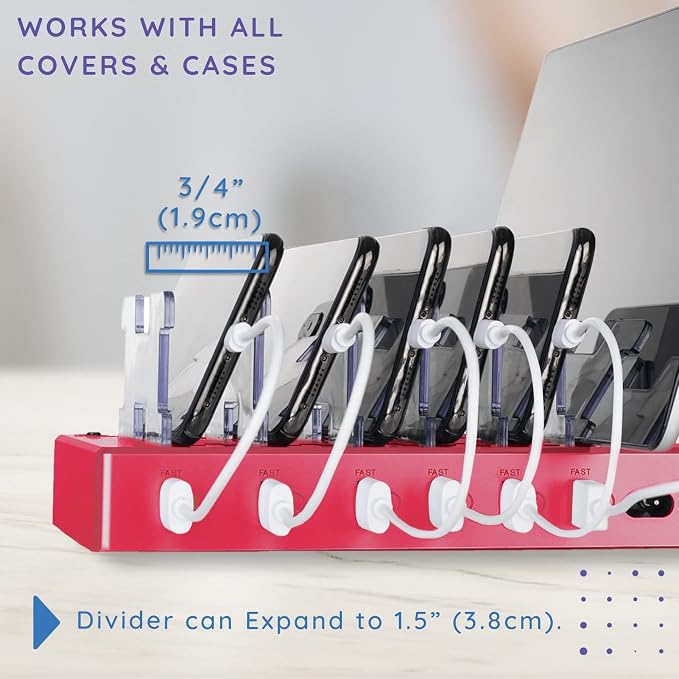 Charging Station for Multiple Devices – 6-Port USB Charging Dock for Apple & - Image 6