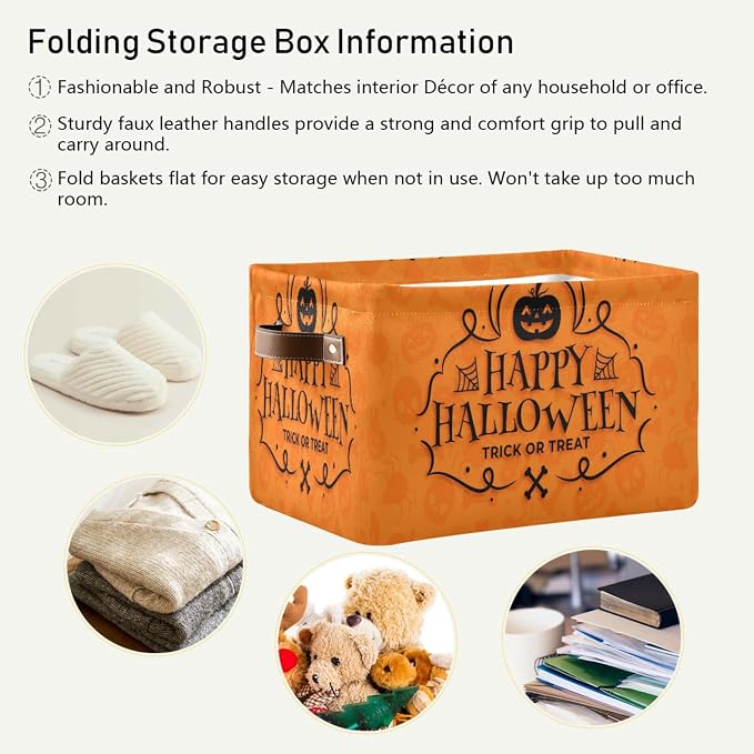 Halloween Pumpkin Foldable Storage Basket - Image 5