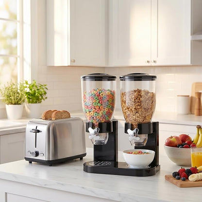 Honey-Can-Do Zevro Dual Dry Food Dispenser – Countertop Cereal Dispenser - Image 6