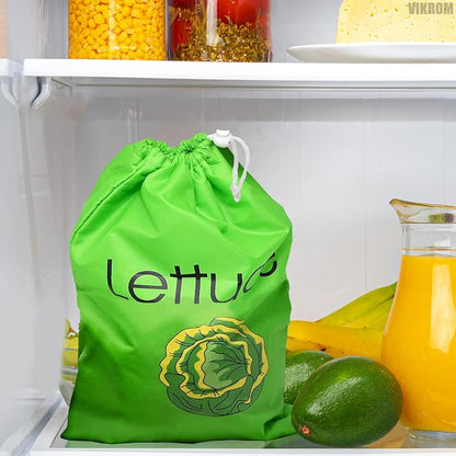 Lettuce Keeper for Refrigerator – 3-Layer Reusable Produce Storage Bags - Image 6