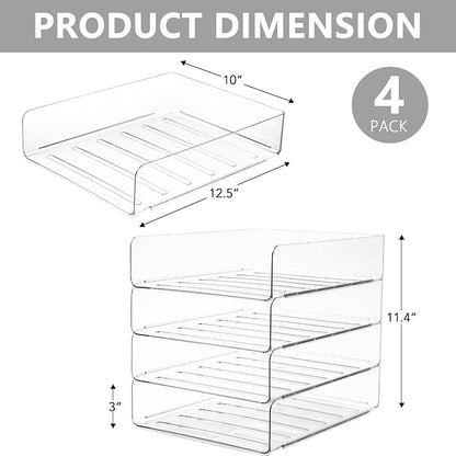 Tiawudi Desk Organizer, Plastic Letter Tray, Stackable File Organizer - Image 2