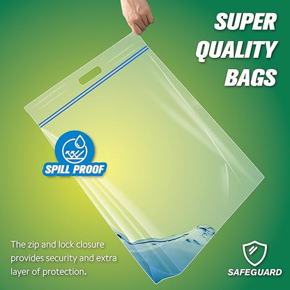 HIBAG 25 Gallon Jumbo Storage Bags, 35” x 24” Resealable Clear Bags - Image 4