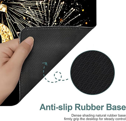 2026 Happy New Year Gaming Mouse Pad 35.4"x15.7"Desk Mat Anti-Slip Rubber Base - Image 3