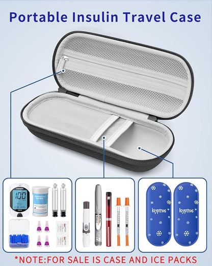 Krypthos Insulin Cooler Travel Case, Diabetes Travel Bag - Image 2