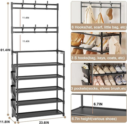 Shoe Rack 5 Tier Shoe Organizer Storage 15-20 Pairs - Image 3