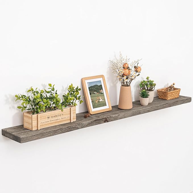 Solid Wood Floating Shelves by FLYJOE