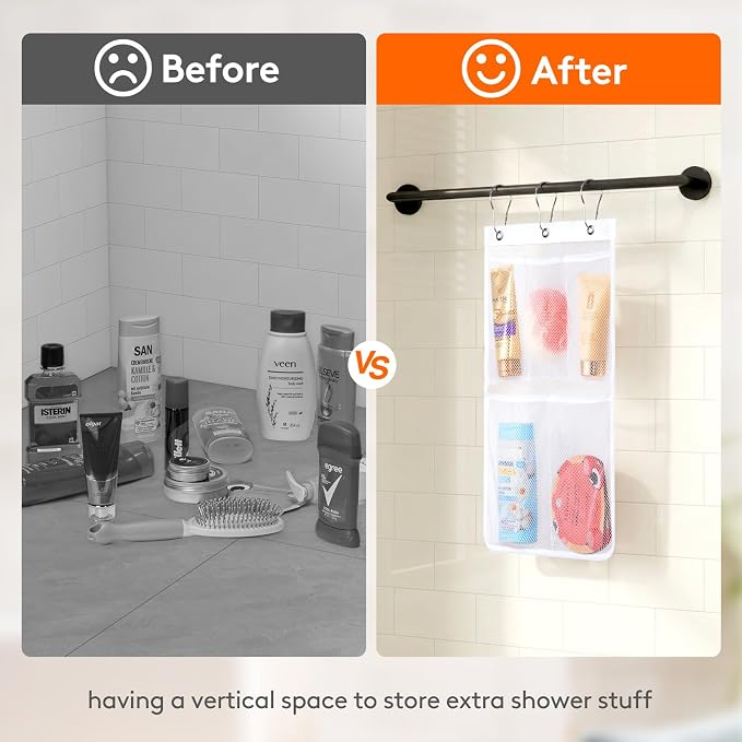 Lifewit Mesh Shower Caddy, 5 Pockets Hanging Shower Organizer - Image 7