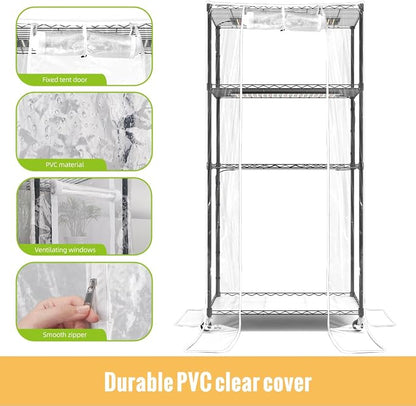 Indoor Greenhouse with Grow Light and Shelves - Image 6