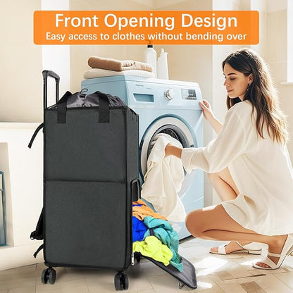 Bukere Extra Large 3 in 1 Rolling Laundry Backpack Bag - Image 6