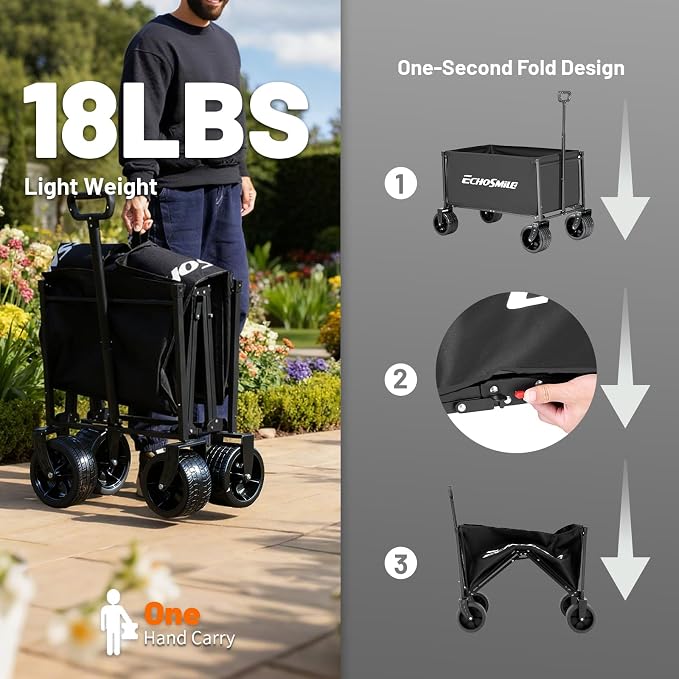 EchoSmile Collapsible Wagon Cart - Image 5