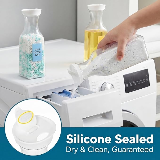 Goaste 4 Pack Laundry Detergent Dispenser, 54oz Laundry Soap Dispenser Bottle - Image 5