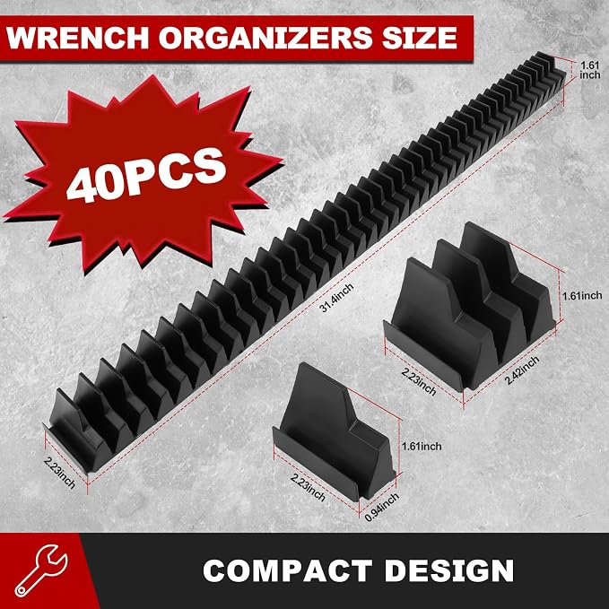 Makerfire 40PCS Magnetic Wrench Organizer - Image 2