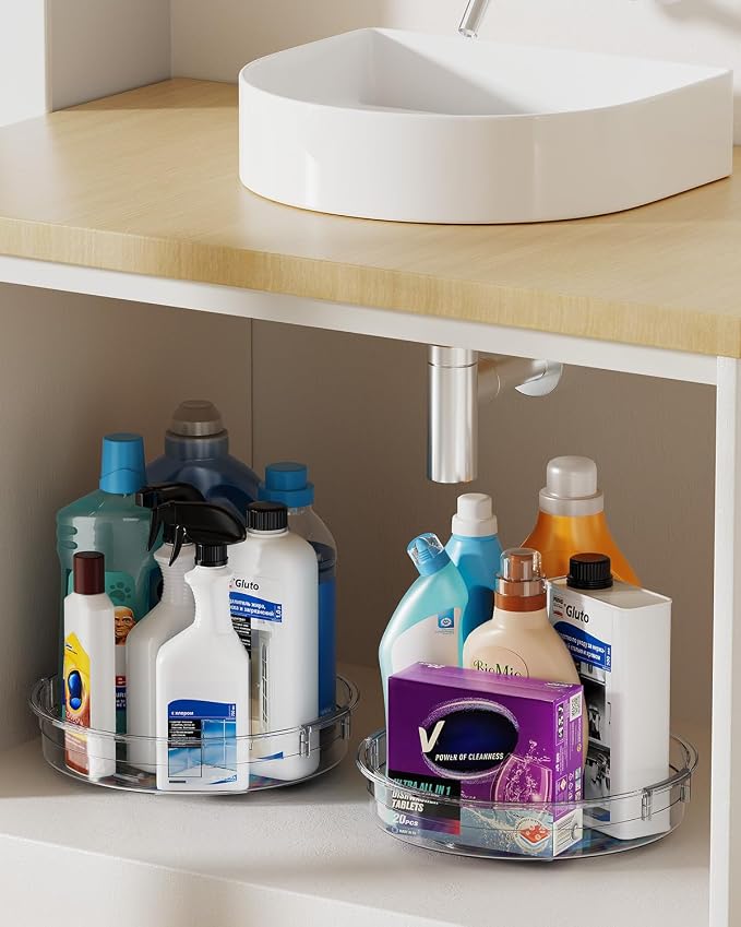 LAMU 4 Pack Lazy Susan Organizer, Refrigerator, Table Top, Pantry Organizers - Image 8