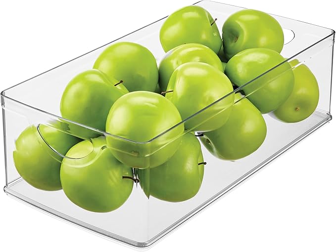 iDesign Stackable Clear Plastic Extra Long Storage Bin, Organizer by iDesign