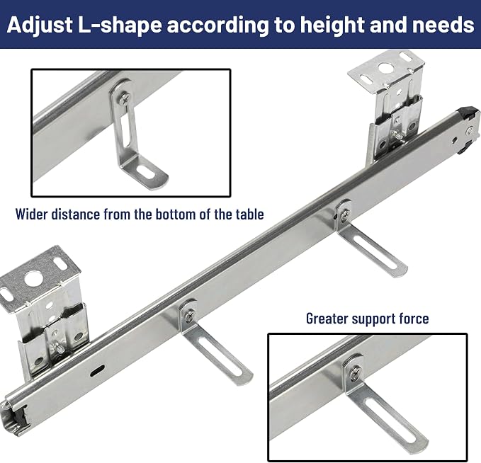 14" Keyboard Slide Heavy Duty Ball Bearing Slides Computer Tray Under Desk - Image 3