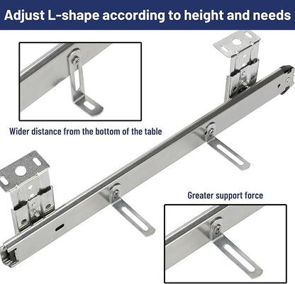14" Keyboard Slide Heavy Duty Ball Bearing Slides Computer Tray Under Desk - Image 3