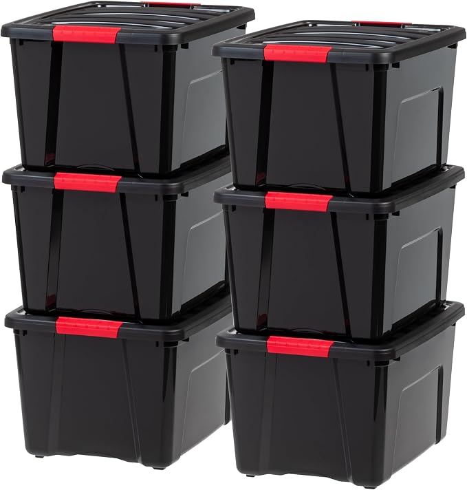 IRIS USA 40 Qt Stackable Plastic Storage Bins by Unknown