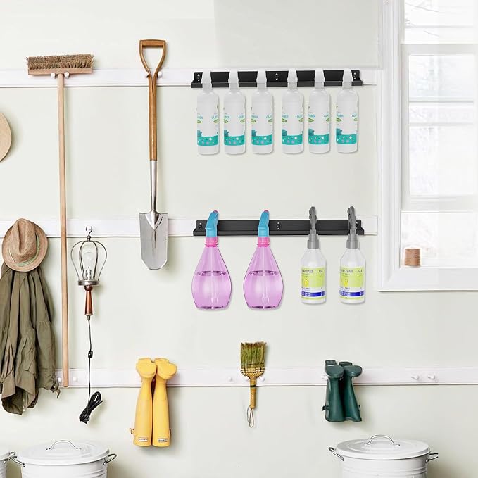 Spray Bottle Holder Wall Mount, 14 Inch Metal Universal Lightweight Organizer - Image 5