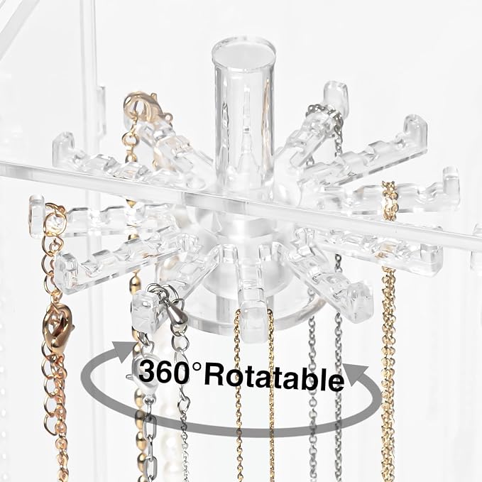 Necklace Holder, Acrylic Jewelry Organizer - Image 4