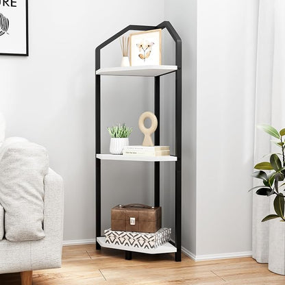 Fun Memories 3 Tier Corner Shelf, 40” Corner Shelf Stand, Corner Bookshelf - Image 2