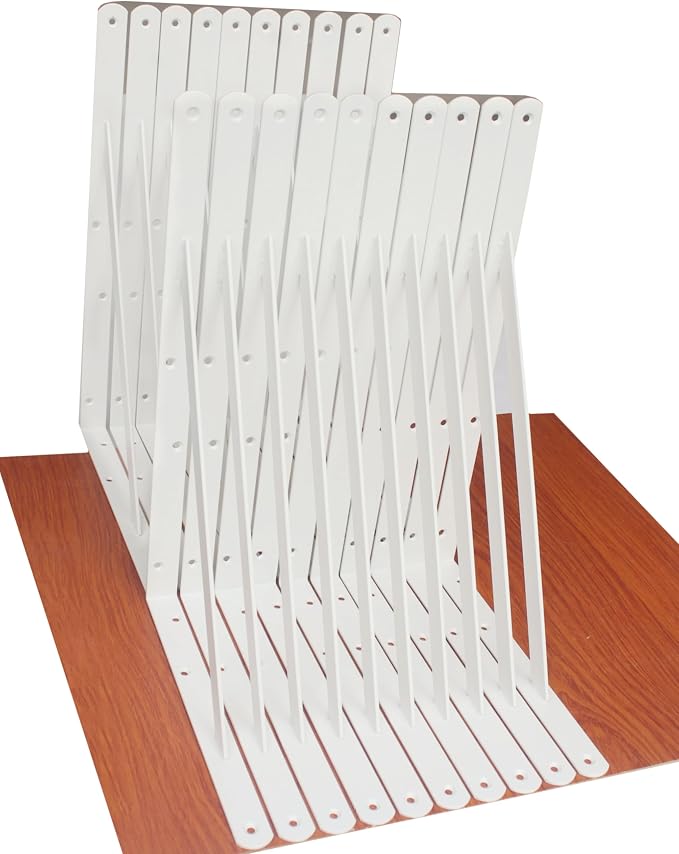 20 Pack L18 x H 12" White Heavy Duty Shelf Brackets by MHMYDZ