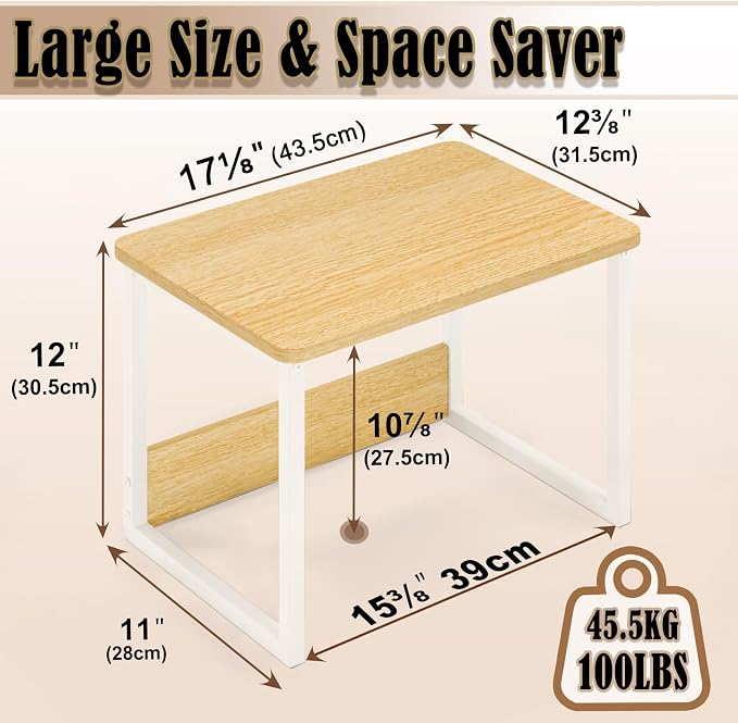 MARTY Countertop Organizer, 17.1"x12.4", Cabinet Organizer Microwave Stand | - Image 5