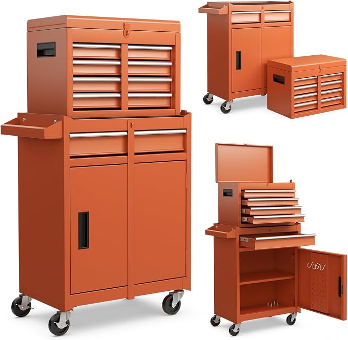 Goplus Rolling Tool Chest, 5-Drawer Tool Box Organizer w/Lockable Wheels & by Goplus