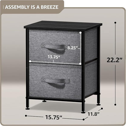 Sorbus Nightstand with 2 Drawers - Image 3
