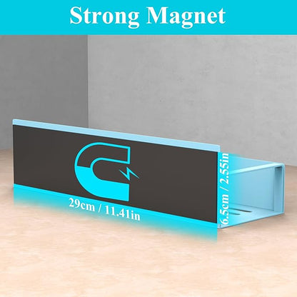 Metal Magnetic Spice Rack for Refrigerator Blue, 4 Pack | Magnetic Shelves - Image 3