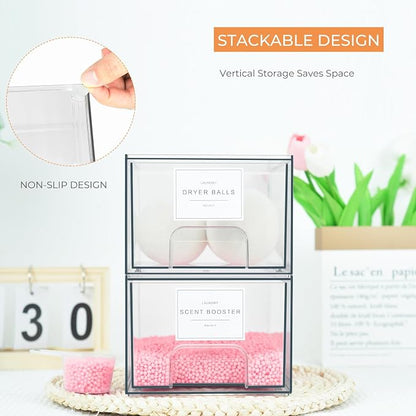 4 Pack Laundry Room Organization Storage Drawers - Image 4
