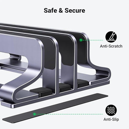 UGREEN 3-Slot Vertical Laptop Stand Holder Desk Compatible - Image 5