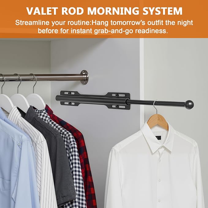 Pull-out Valet Rod for Closet 2 Pack - Image 3