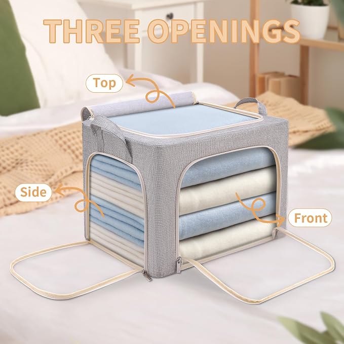 combocube 3-Side Zippered Openings Clothes Storage Bins - Image 2