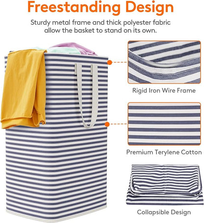 Lifewit 2 Pack Laundry Basket 80L Each, Collapsible Clothes Hamper - Image 2