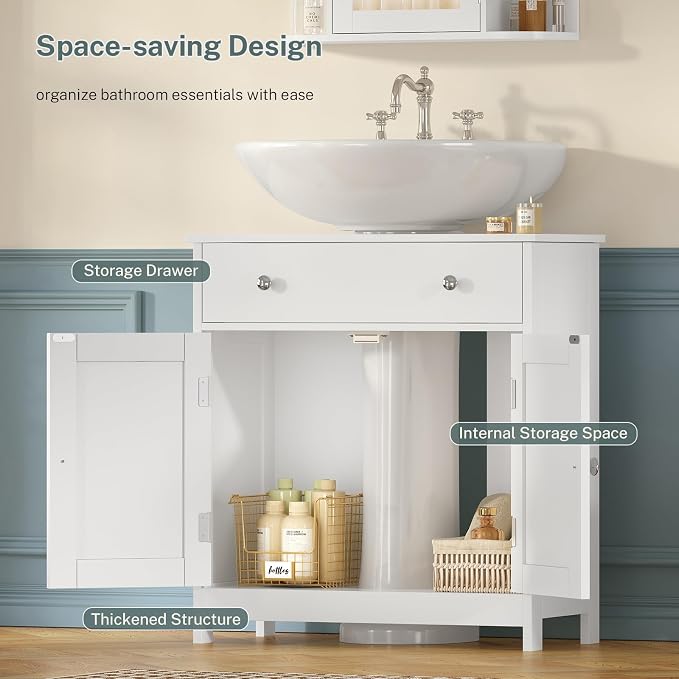 TEENFON Pedestal Sink Storage Cabinet - Image 4