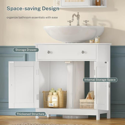 TEENFON Pedestal Sink Storage Cabinet - Image 4