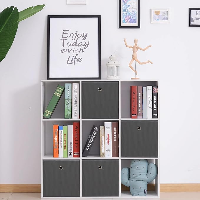 Foldable Storage Cubes Bins, 11 Inch Cloth Storage Cube Fabric Storage Box - Image 4